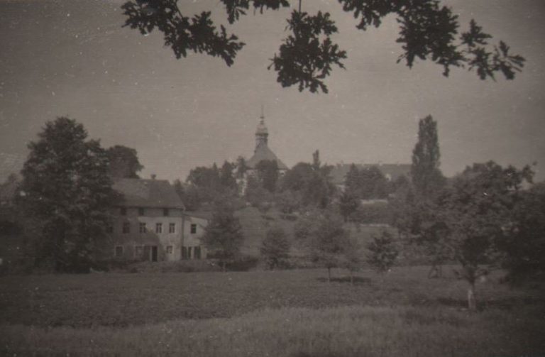 Nowogrodziec - panorama z kościołem katolickim