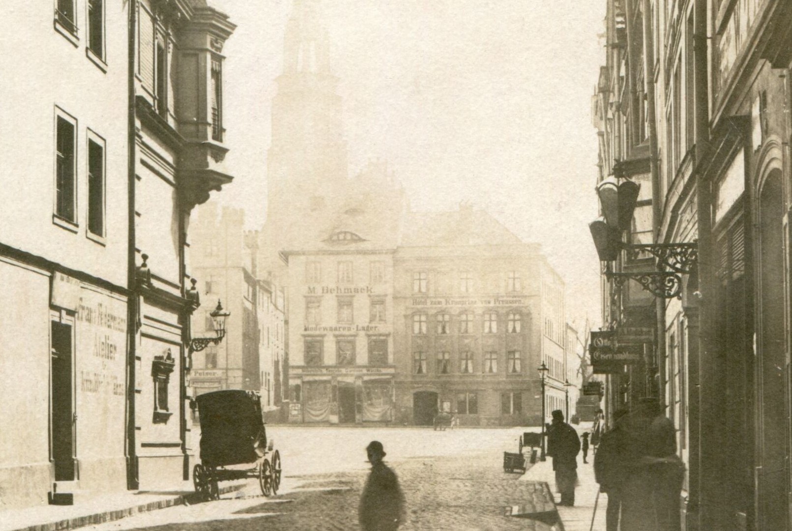 Widok na ulicę Zollstraße (obecnie B. Prusa) z widokiem na Rynek